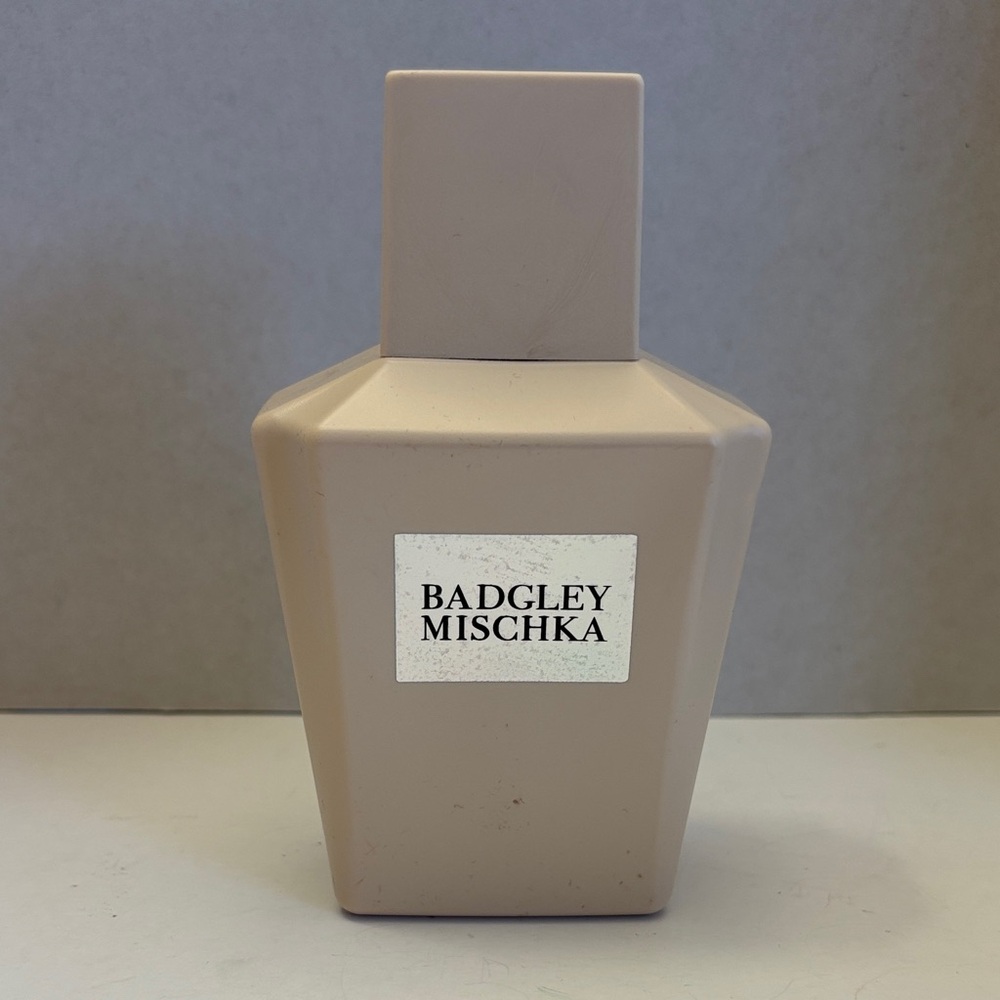 Badgley Mischka Beige Cream Moisturizer Bottle